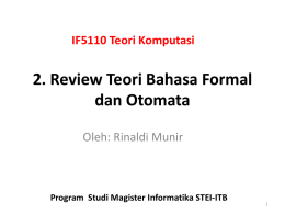 Review Teori Bahasa Formal dan Otomata (2015)