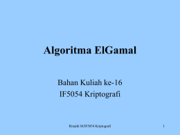 Algoritma ElGamal (ppt) )