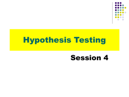 Hypothesis Testing Intervals