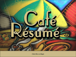 Cafe Resume.ppt