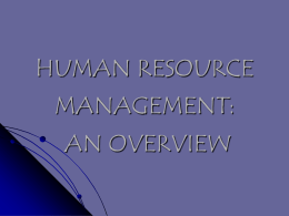 HUMAN RESOURCE MANAGEMENT-- AN OVERVIEW.ppt