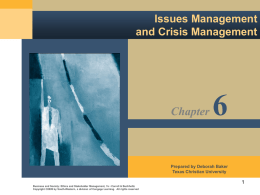 Issues Management -and Crisis Management.ppt