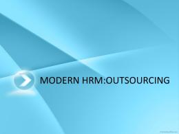 MODERN HRM-OUTSOURCING.ppt