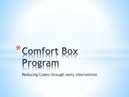 Comfort Box Program: Reducing Codes through early intervention (2106)