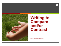 compare and contrast introduction