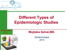 ِDifferent types of epidmiological studies