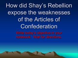 northwest ordinance and shays rebellion