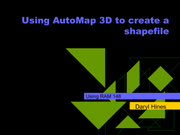 Using AutoCad Map 3D to create a shapefile