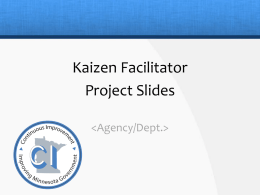 Kaizen Facilitator Project Slides (PPT)