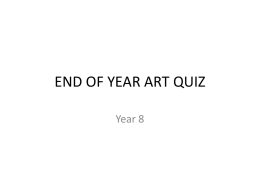 end of year art quiz