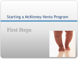 Starting a McKinney-Vento Program