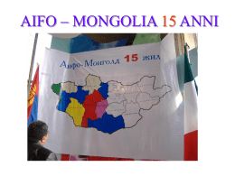 'Il progetto AIFO di riabilitazione su base comunitaria in Mongolia - AIFO' (PowerPoint - 12.8 Mo - Italian)