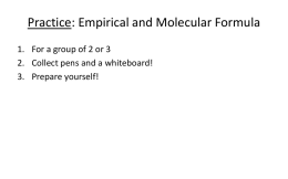 Challenge Questions - Empirical and Molecular Formula