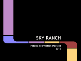 Sky Ranch Information meeting 2015