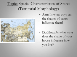 lesson 2 - territorial morphology