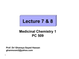 Lecture 6 P2 - Sulphonamides