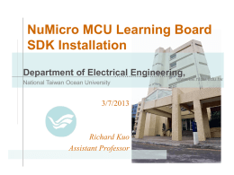 1.NuMicro_MCU_Learning_Board_SDK_Installation.ppt