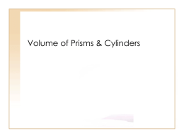 Volume of Prisms Cylinders