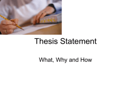 thesis statement powerpoint