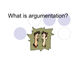 What is argumentation?