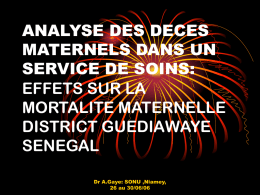 Analyse d c s maternels