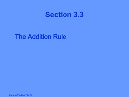 3.3 The Addition Rule.ppt