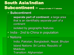South Asia Geography