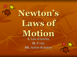 Newton's Laws of Motion Powerpoint