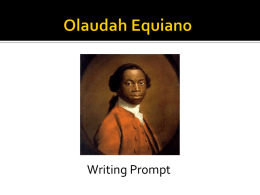 Equiano Writing Prompt