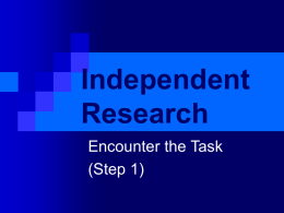 01 - independent research course intro