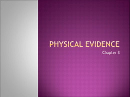saferstein ch 03 - physical evidence