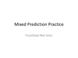 Mixed Prediction Practice
