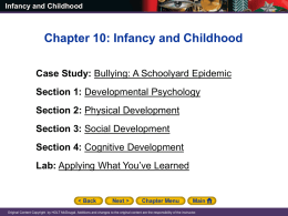 Chapter 10: Infancy and Childhood