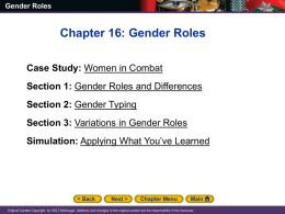 Chapter 16: Gender Roles