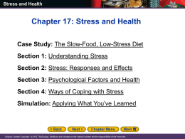 Chapter 17: Stress and Health