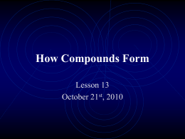 snc1d u2 lesson 13 how compounds form