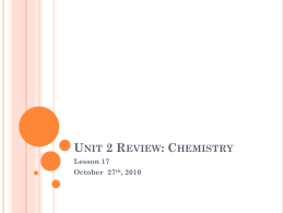 snc1d u2 lesson 17 chemistry unit review