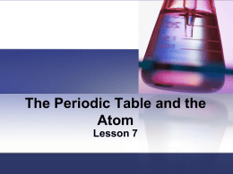 snc2l u2l7 the atom and the periodic table