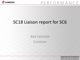 Item 6a - Faircloth - SC18 Liaison Report for SC6 Feb 2016