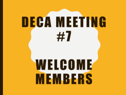DECA Meeting 7