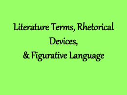 literary devices and definitions