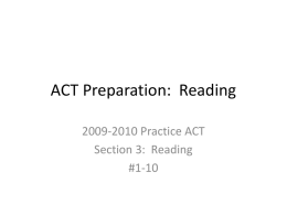 2009-2010 Practice Test Section 3