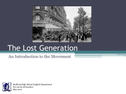 Lost Generation PowerPoint