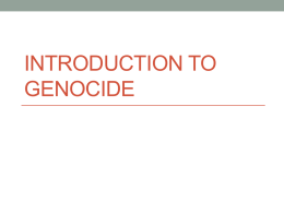 Introduction to Genocide PPT