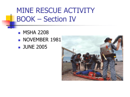 MSHA 2208 - Mine Rescue Activity Book IV