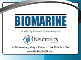 Biomarine BioPak 240 Revolution - Revision B