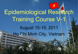Epidemiological Research Training Course V-1 - Description