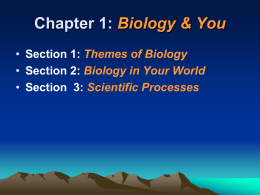 Biology Themes Chapter 1 power point