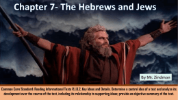 Hebrews and Jews Cloze