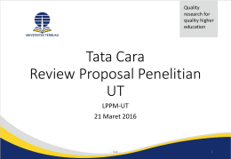 Tata Cara Mereview Proposal Penelitian UT Tahun 2016.pptx